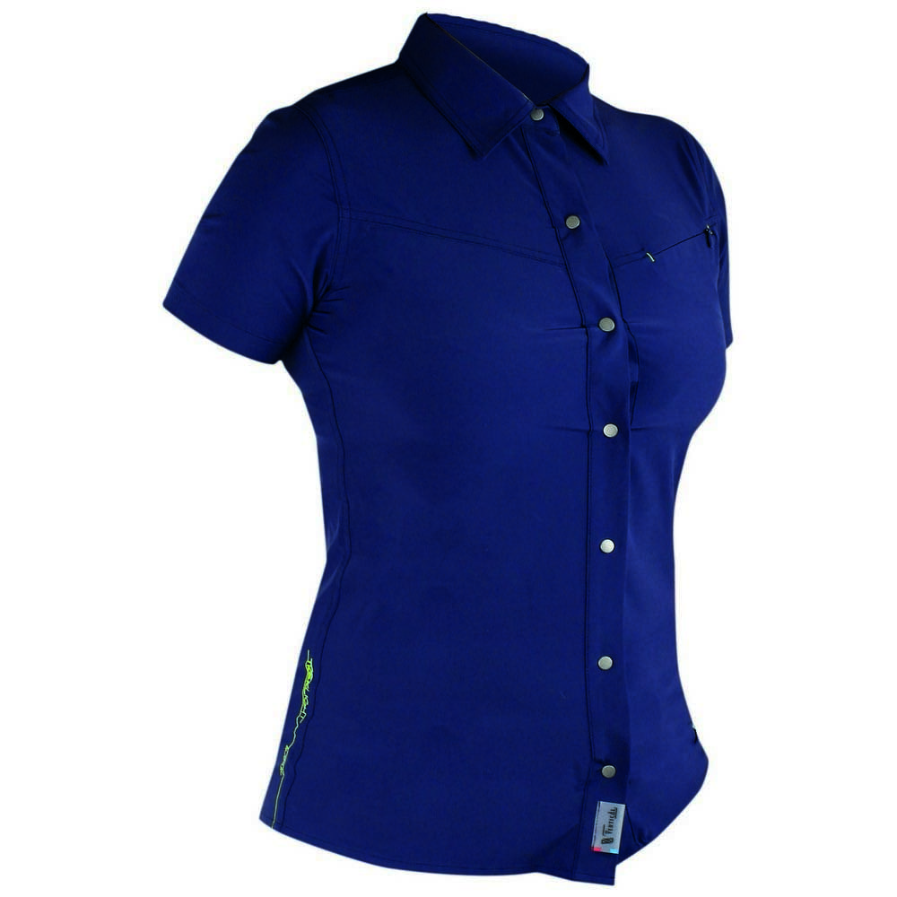 vertical aubrac short sleeve shirt bleu s femme