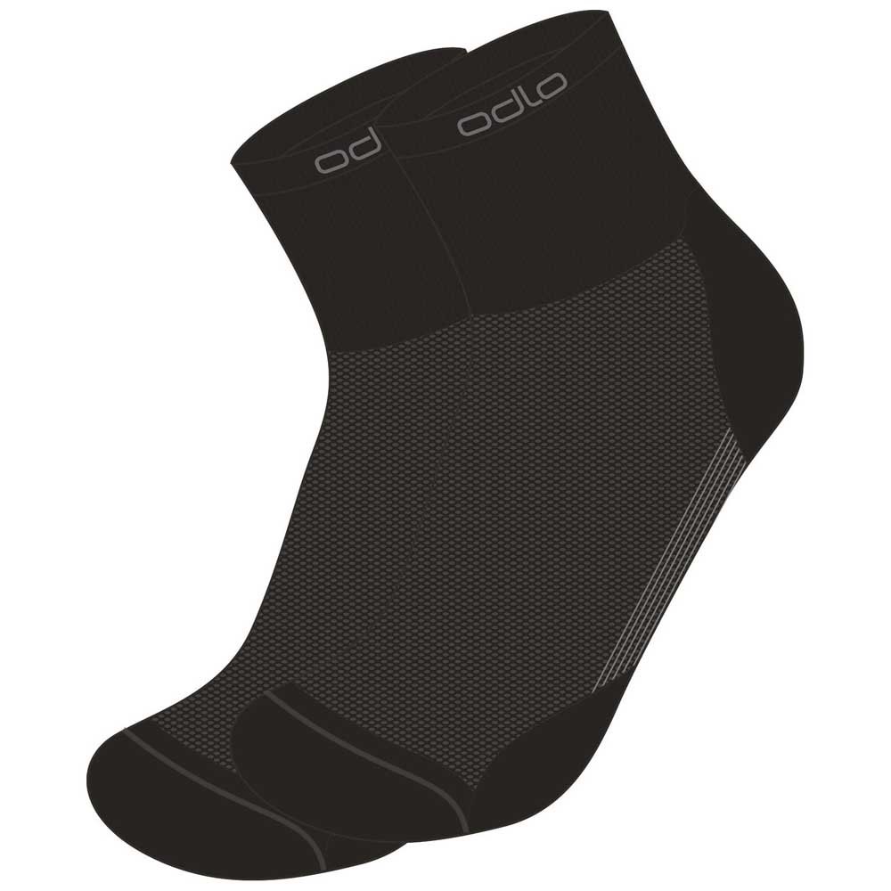 odlo active quater socks 2 pairs noir eu 42-44 homme