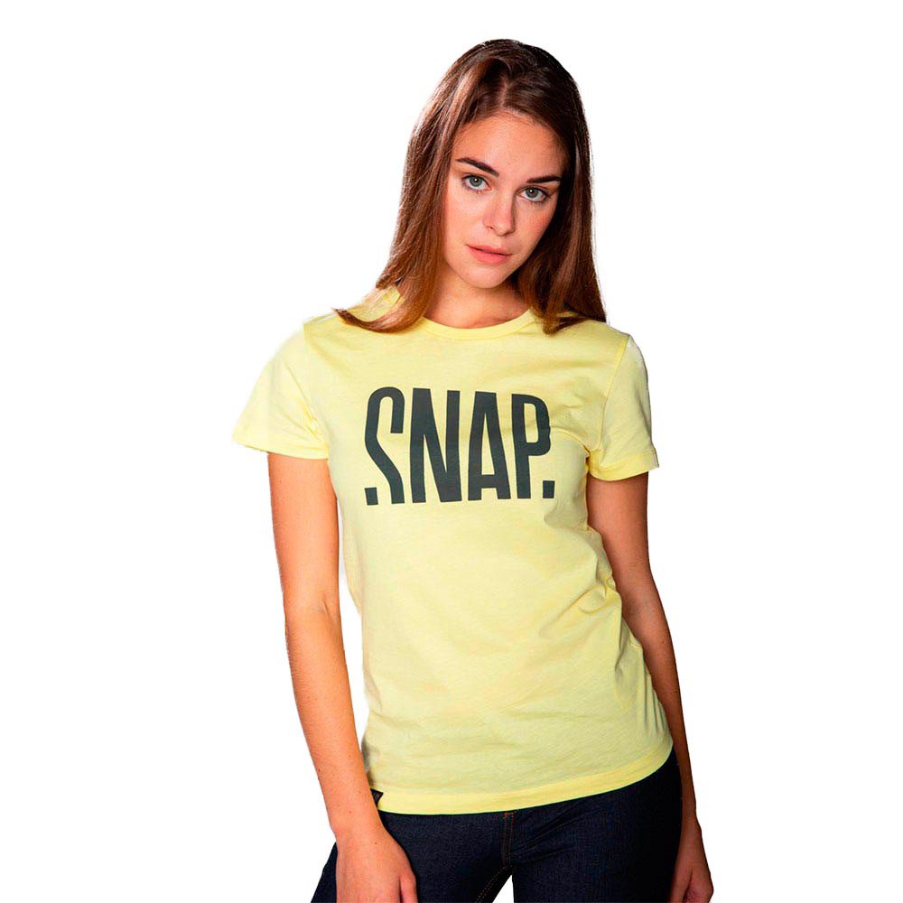 snap climbing logo short sleeve t-shirt jaune s femme