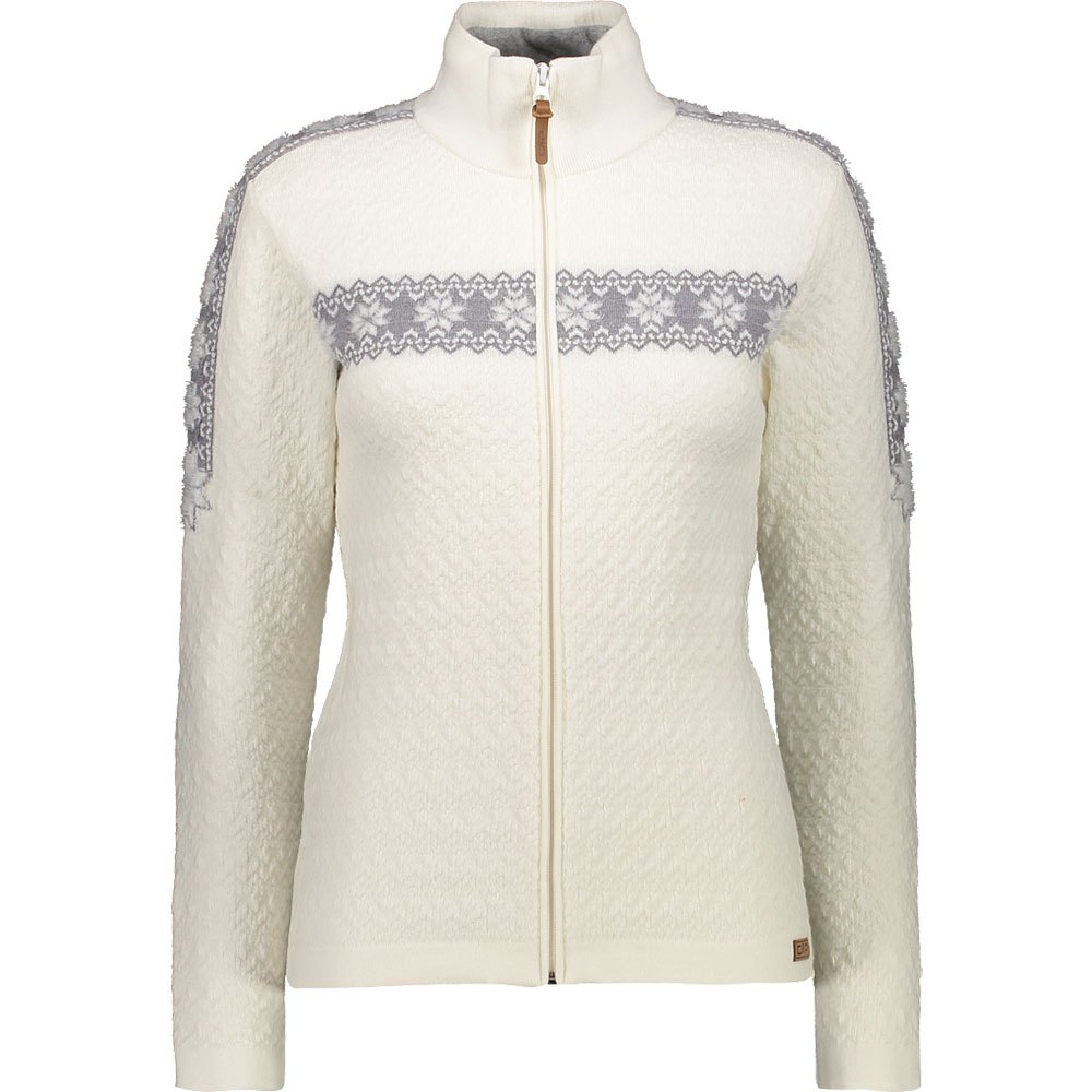 cmp knitted pullover 7h26006 half zip fleece blanc xs femme