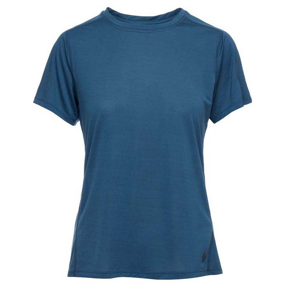 black diamond genesis tech short sleeve t-shirt bleu l femme