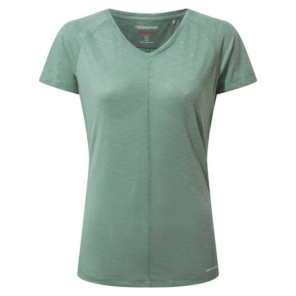 craghoppers nosilife galena short sleeve t-shirt vert 14 femme