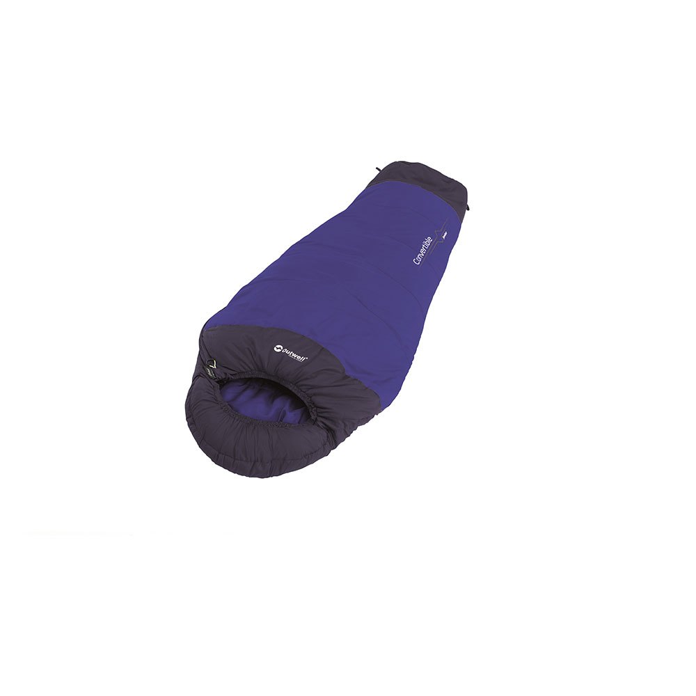 outwell convertible junior sleeping bag noir,violet extra short / left zipper