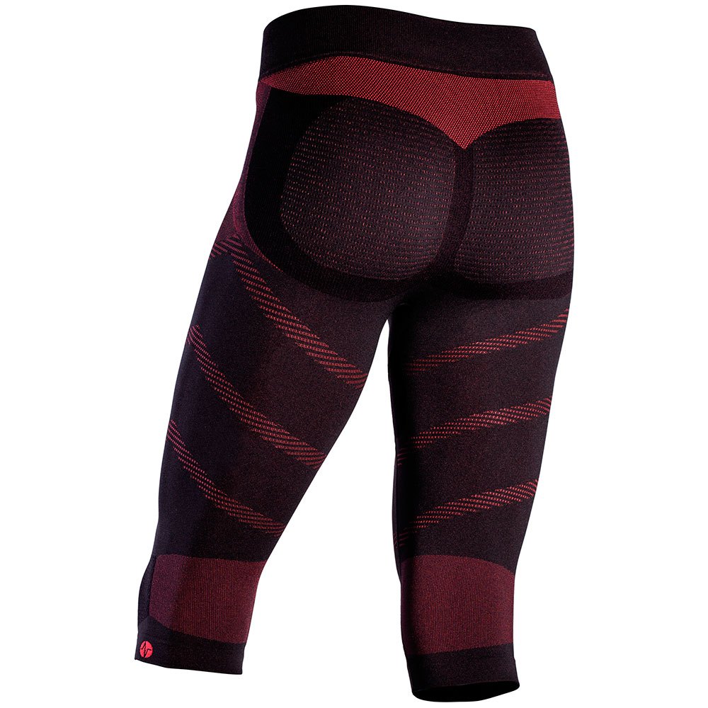 iron-ic 3.2 3/4 leggings rouge,noir s-m femme