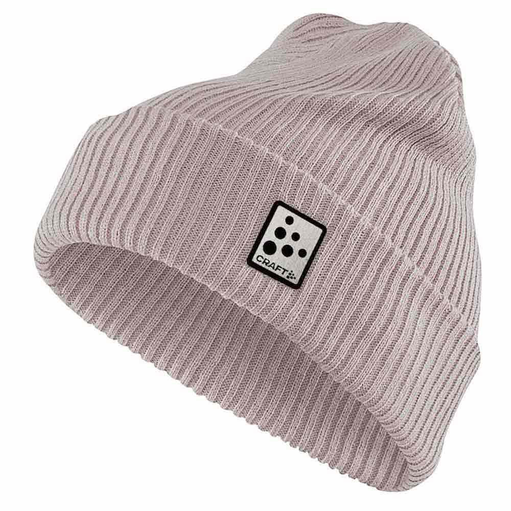craft core rib knit beanie rose  homme