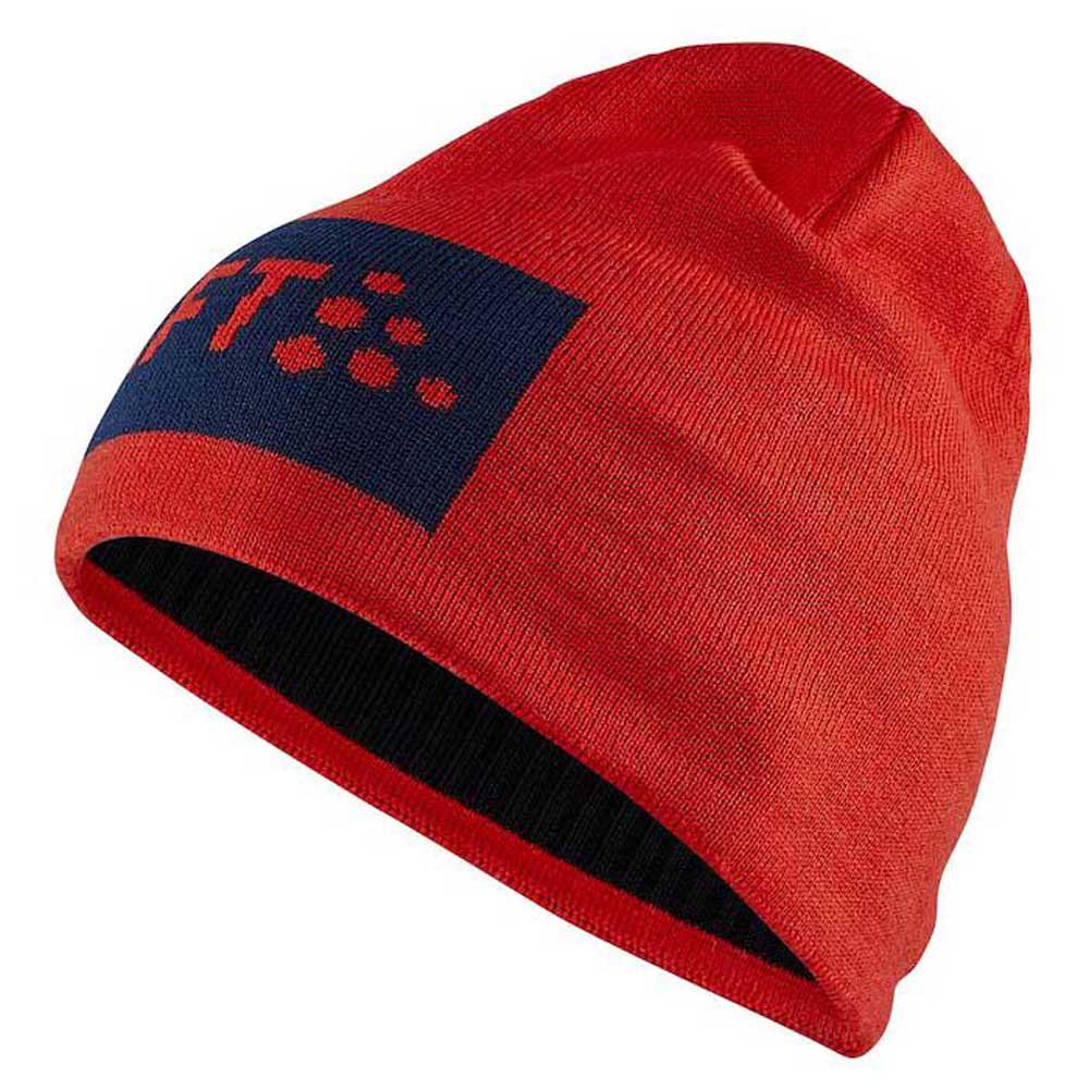 craft core square logo knit beanie rouge  homme