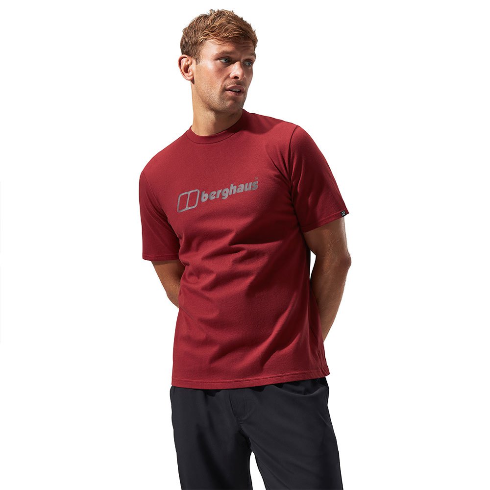 berghaus organic big colour logo short sleeve t-shirt rouge s homme