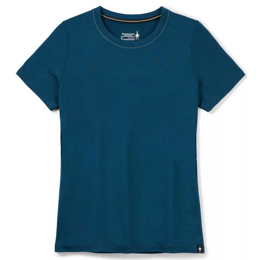smartwool merino sport 150 slim short sleeve t-shirt bleu xl femme
