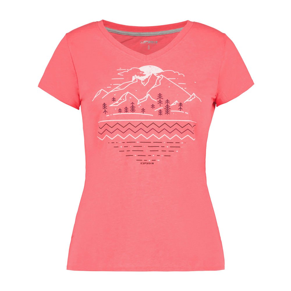 icepeak brookland short sleeve t-shirt rose s femme
