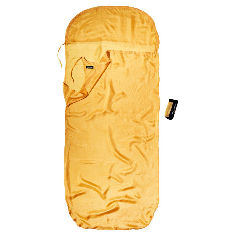 cocoon silk travel kids bed sheet jaune 180 x 76 cm