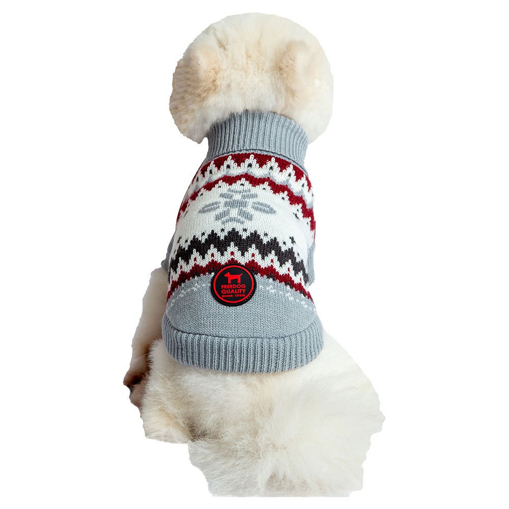 freedog snowflake sweater gris 15 cm