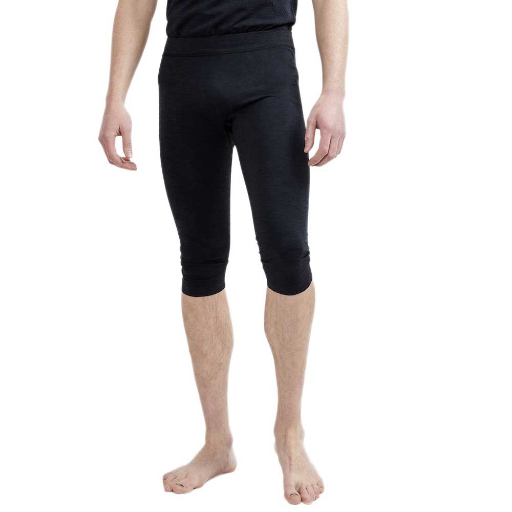 craft core dry active comfort baselayer 3/4 pants noir s homme