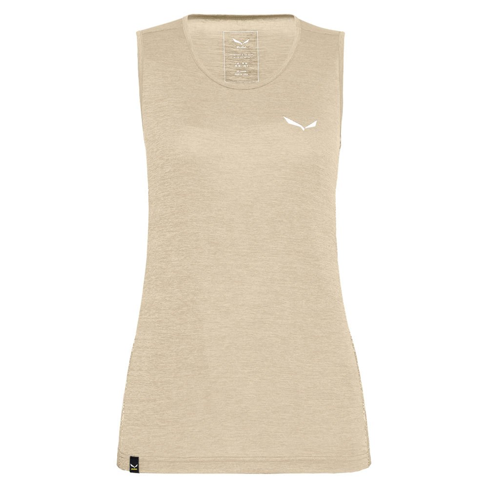 salewa puez graphic dryton sleeveless t-shirt beige 2xs femme