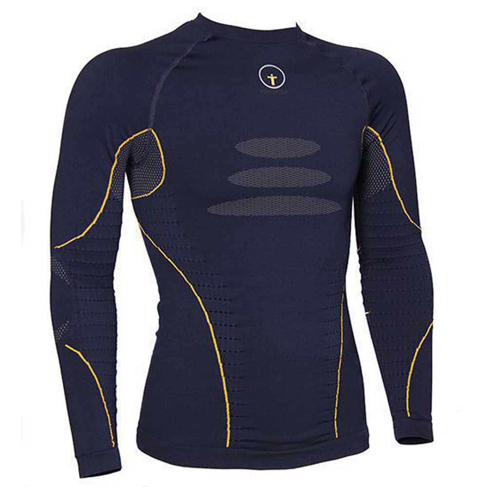 forcefield tech 2 base long sleeve compression t-shirt bleu m homme
