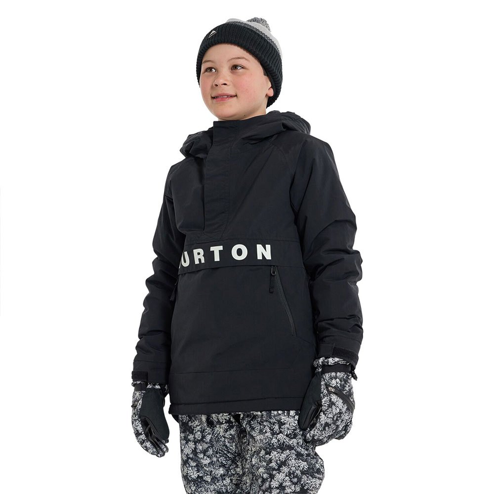 burton frostner anorak jacket noir 8 years garçon