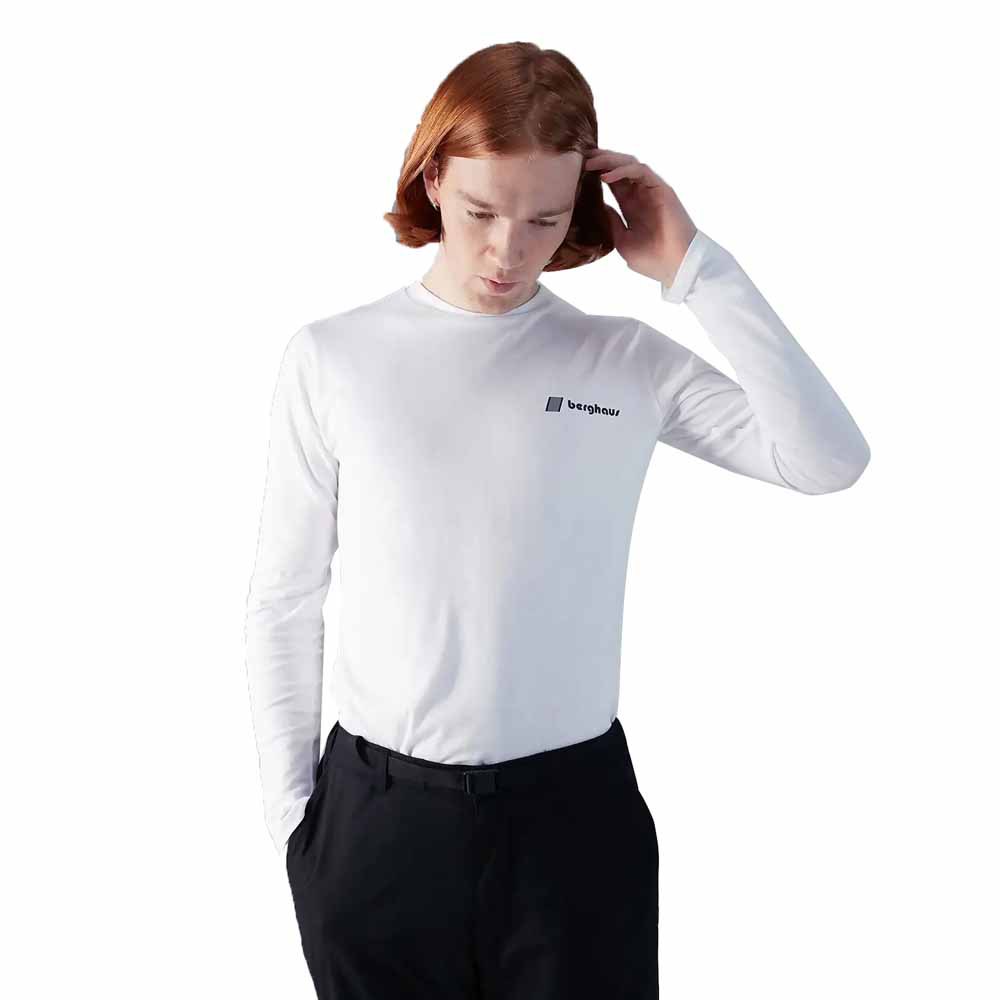 berghaus kanchenjunga static long sleeve t-shirt blanc xs homme