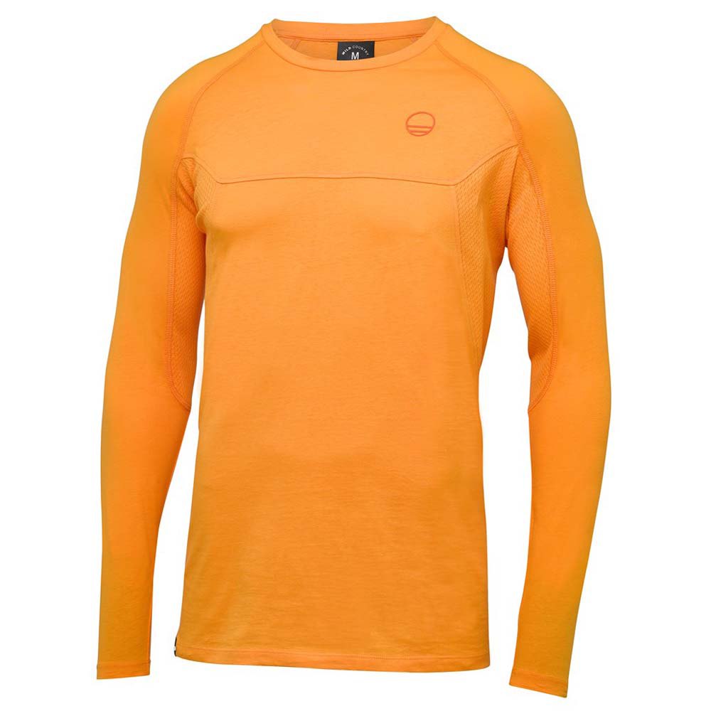 wildcountry session 2 long sleeve t-shirt orange l homme