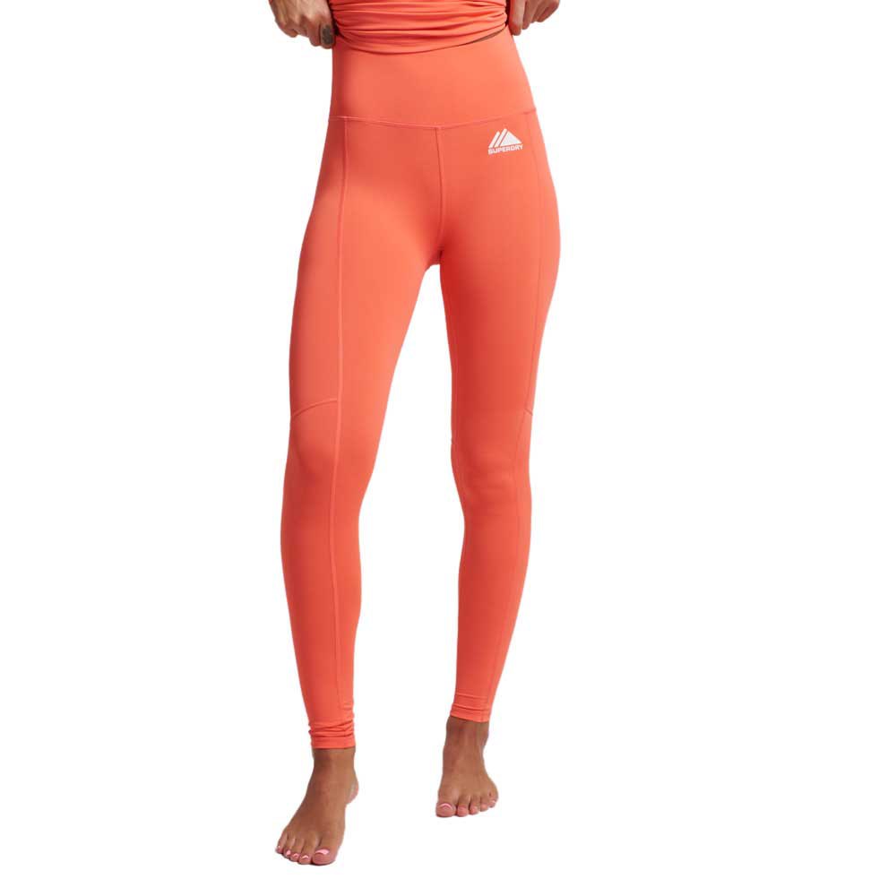 superdry base layer baselayer pants orange xs femme