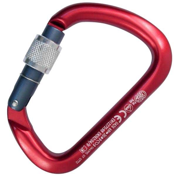 kong italy x large carabiner aluminum threaded anodized body rouge
