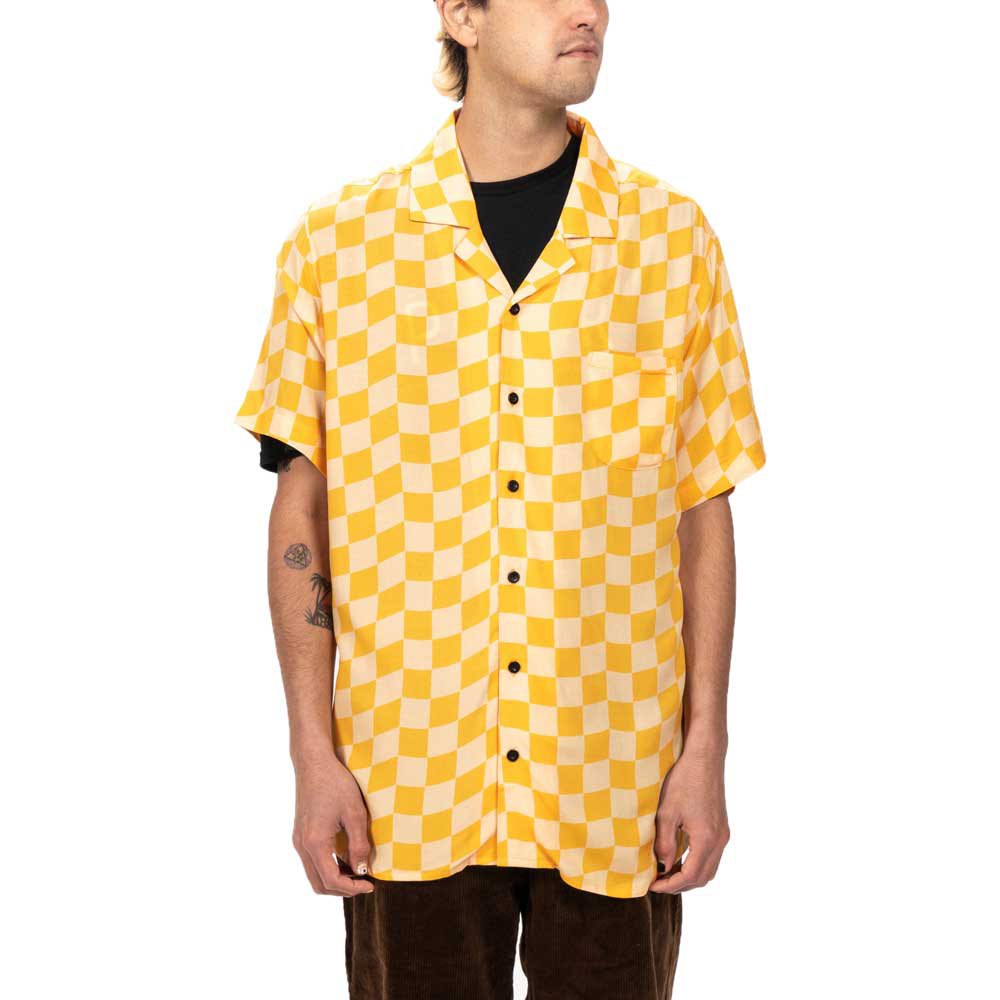 poler aloha short sleeve shirt jaune m homme