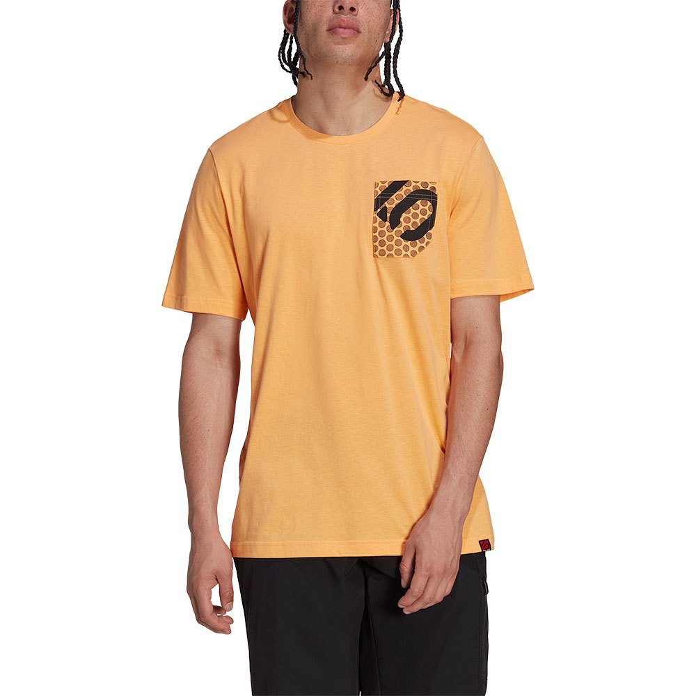 five ten botb short sleeve t-shirt orange m homme