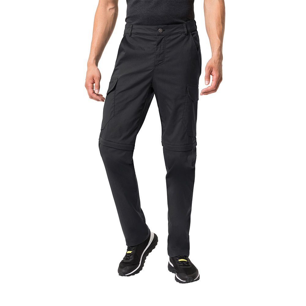 vaude neyland zip off pants noir 52 / short homme