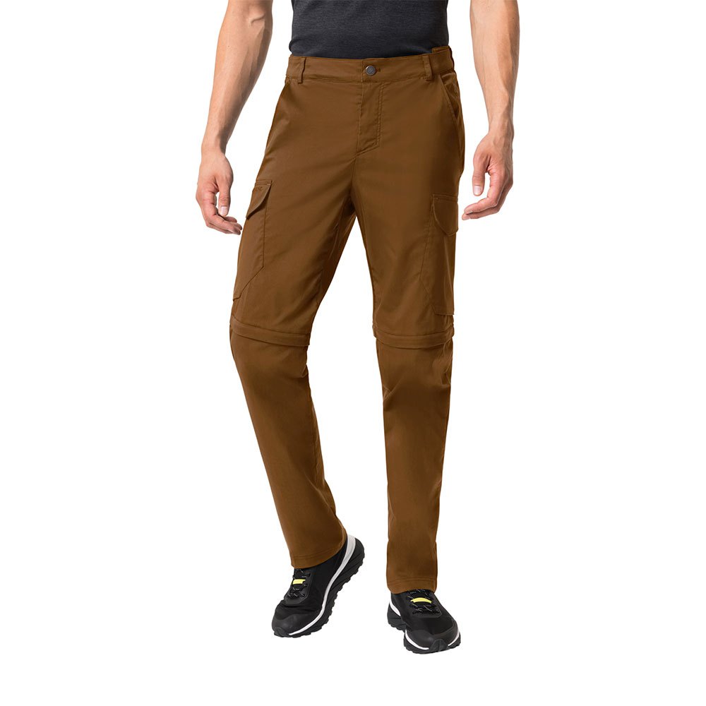 vaude neyland zip off pants marron 56 / regular homme