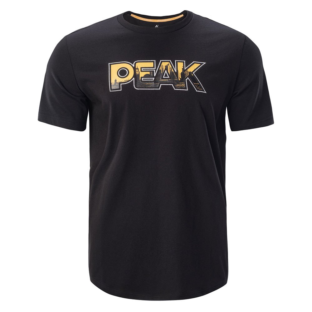 peak f613691 short sleeve t-shirt noir m homme