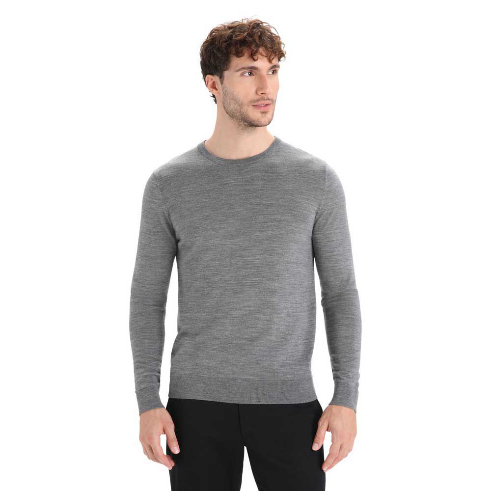 icebreaker wilcox merino sweater gris s homme
