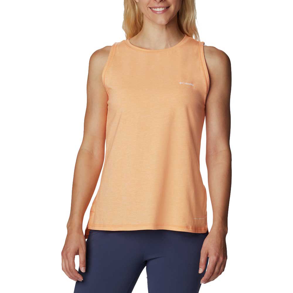 columbia sun trek sleeveless t-shirt orange xs femme