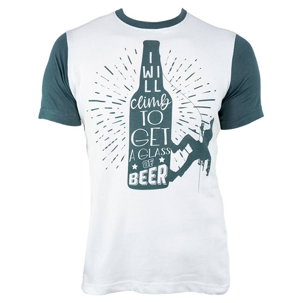 jeanstrack climb & beer short sleeve t-shirt blanc s homme