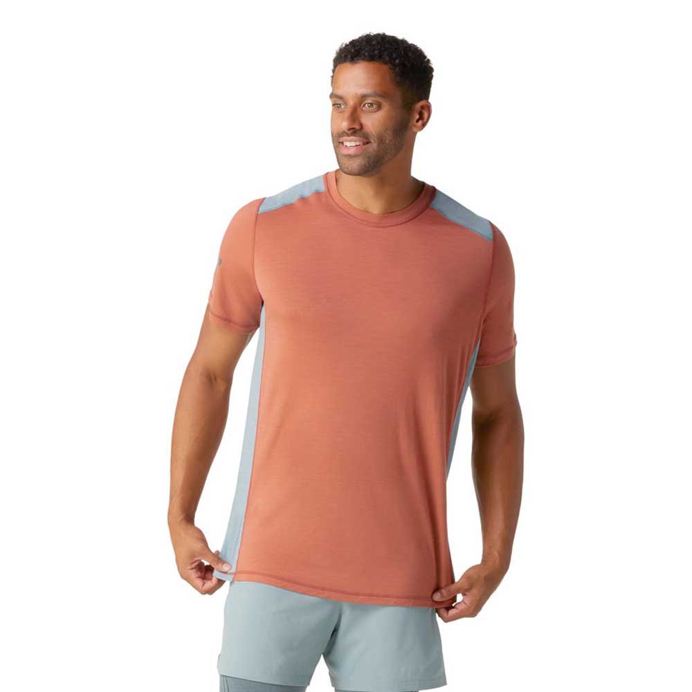 smartwool active ultralite tech short sleeve t-shirt orange 2xl homme