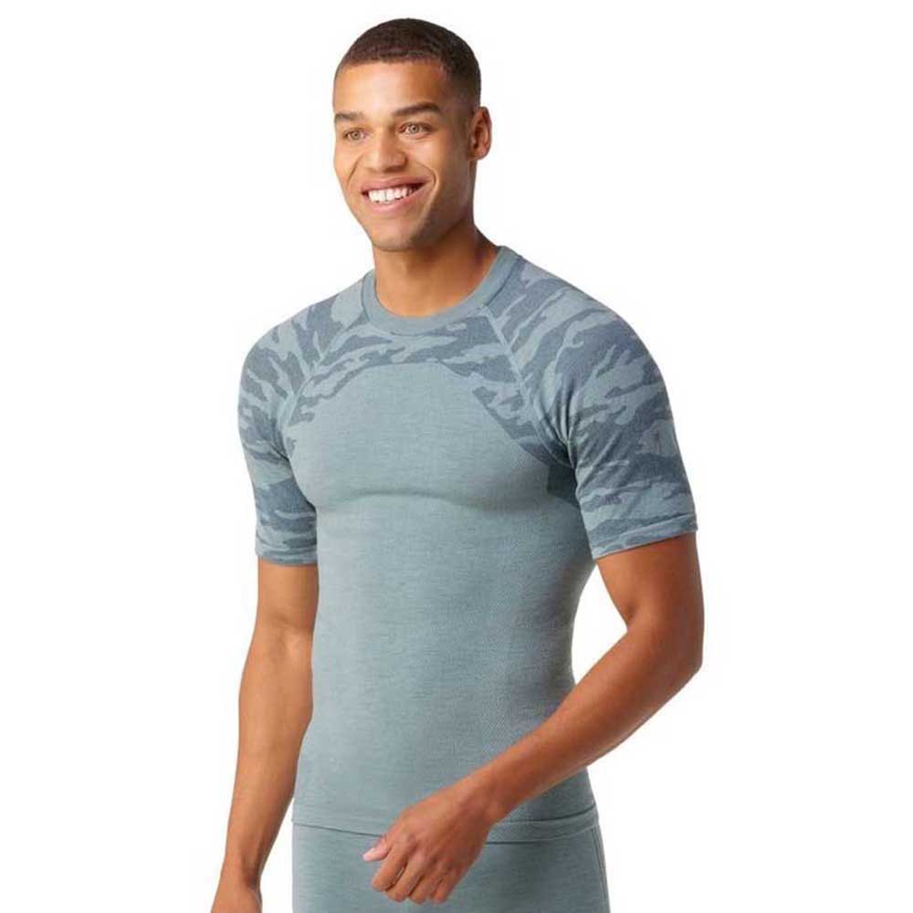 smartwool intraknit active short sleeve polo gris l homme