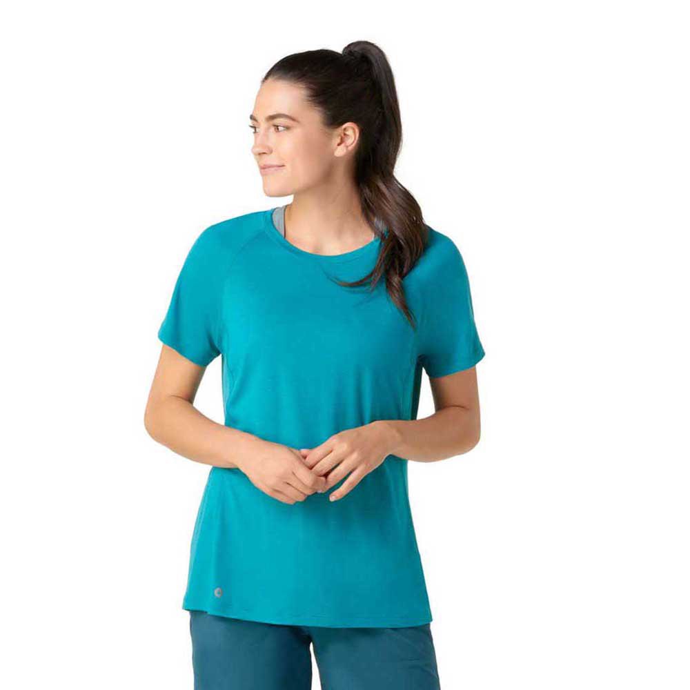 smartwool merino sport 120 short sleeve t-shirt bleu l femme