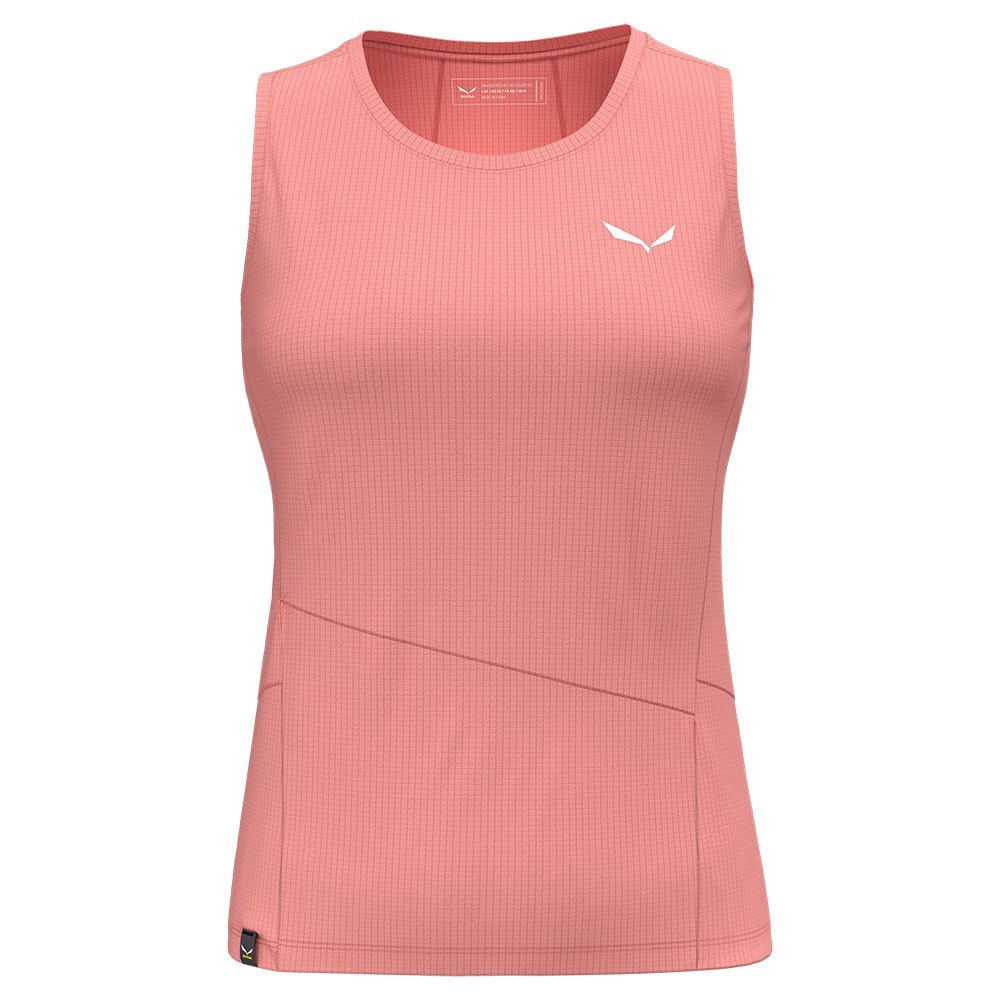 salewa puez sporty dry sleeveless t-shirt rose 2xs femme