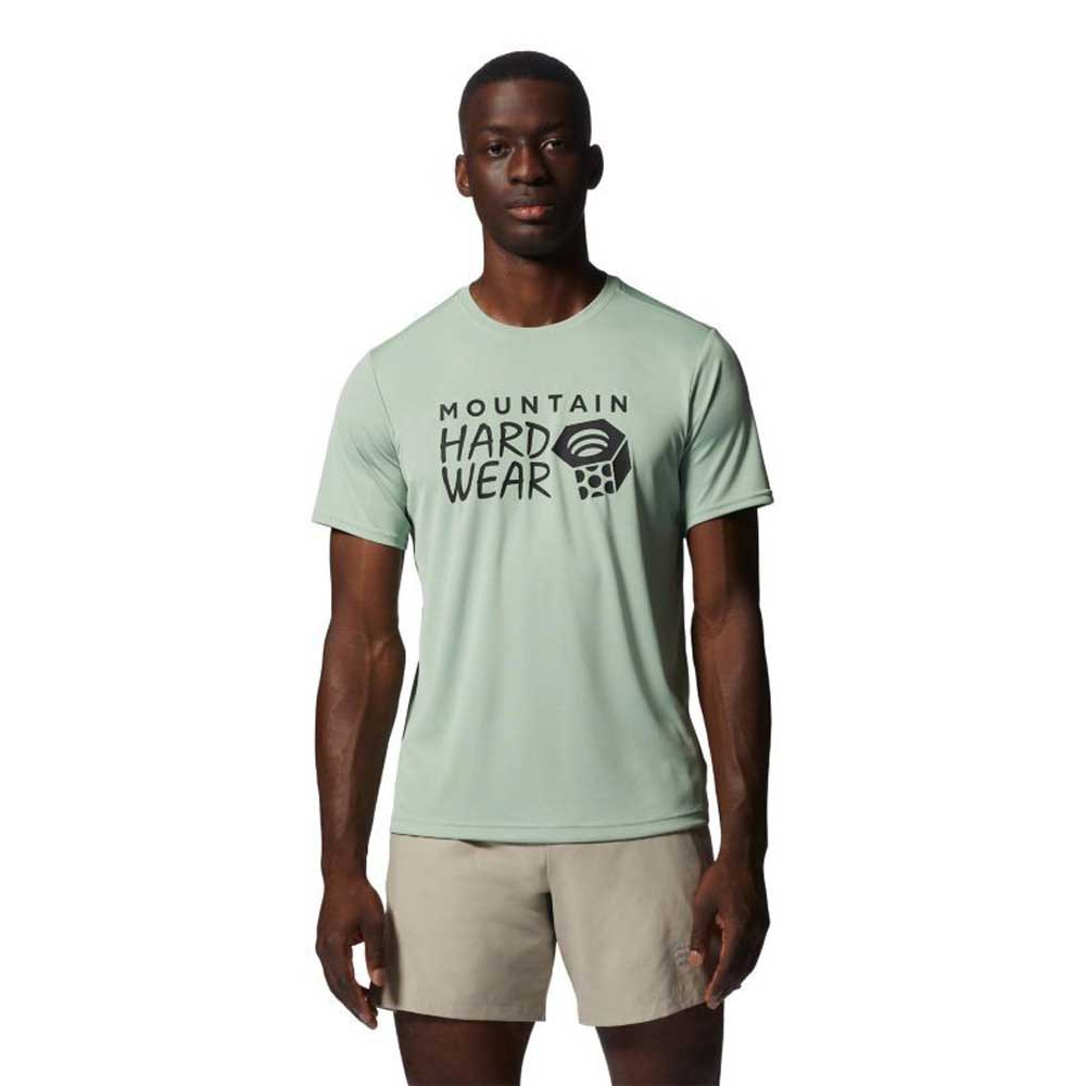 mountain hardwear wicked tech™ short sleeve t-shirt vert l homme