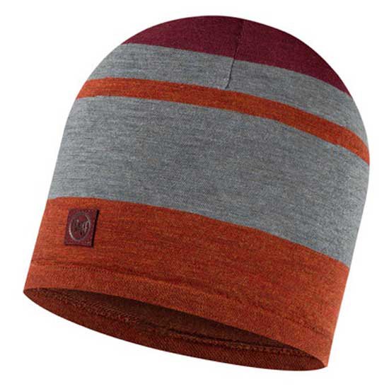 buff ® merino move multifunctional beanie rouge,gris  homme