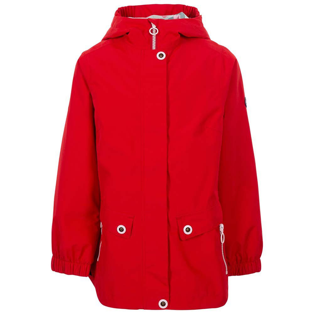 trespass flourish hoodie rain jacket rouge 7-8 years garçon