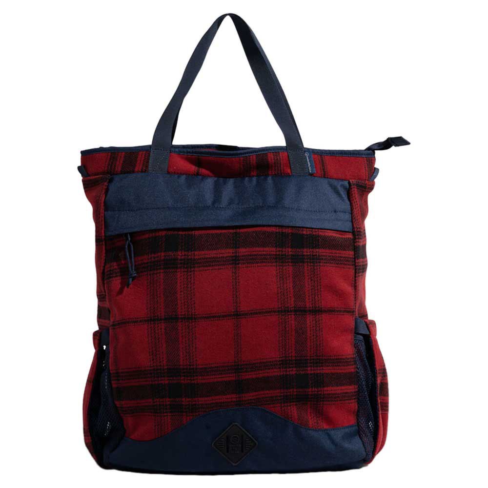 united by blue r evolution convertible wool flannel 25l backpack rouge
