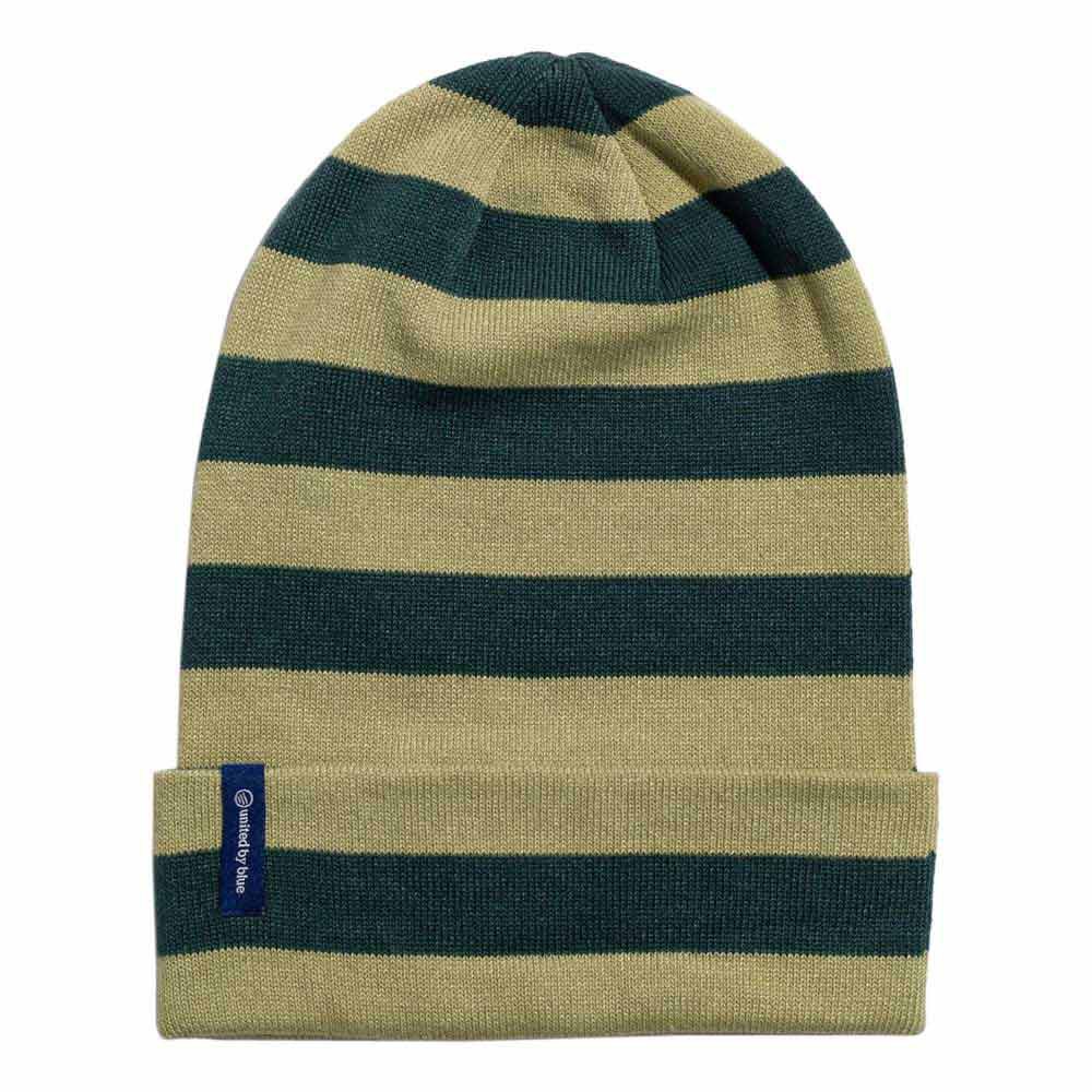 united by blue recycled 90s stripe beanie vert  homme