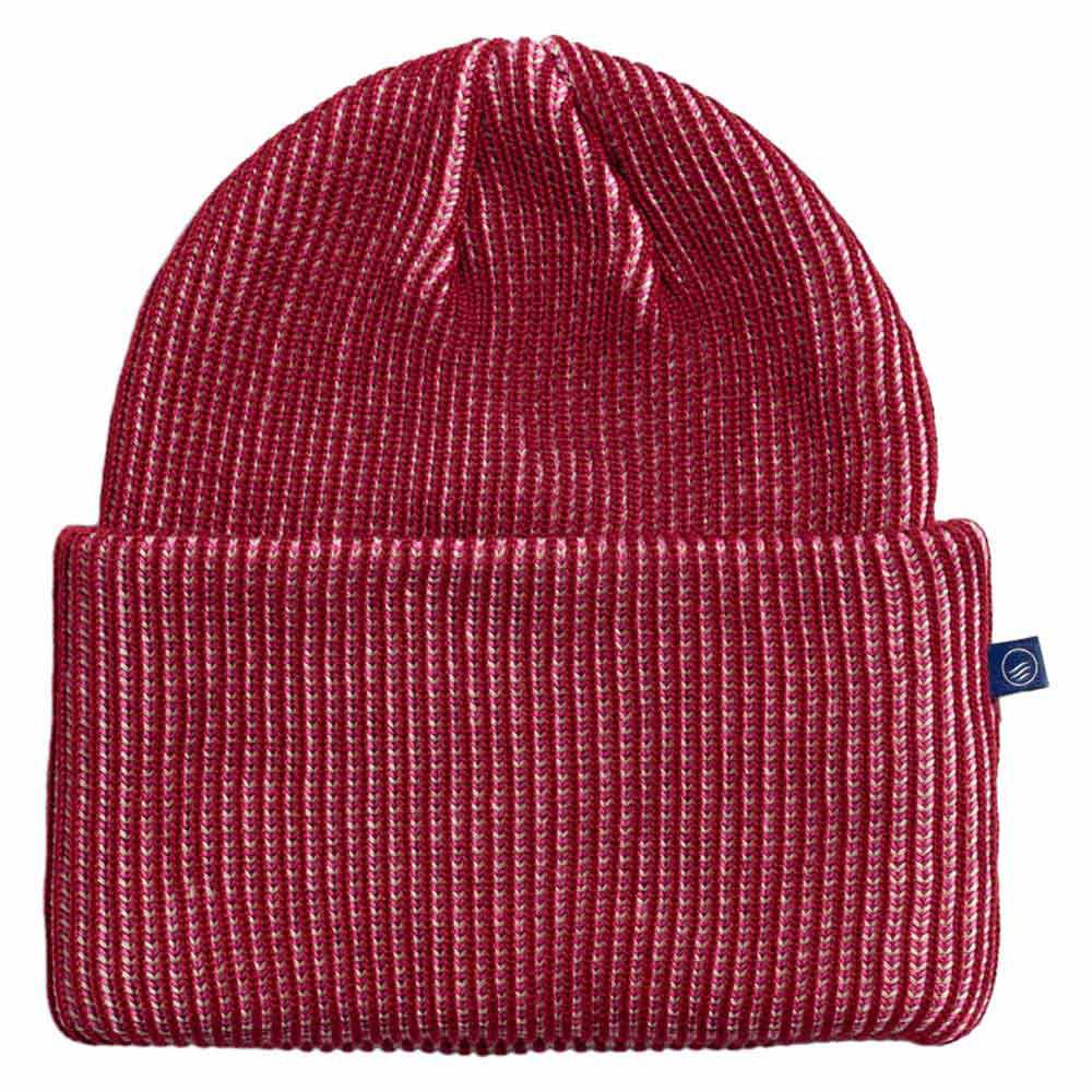 united by blue recycled waffle beanie rose  homme
