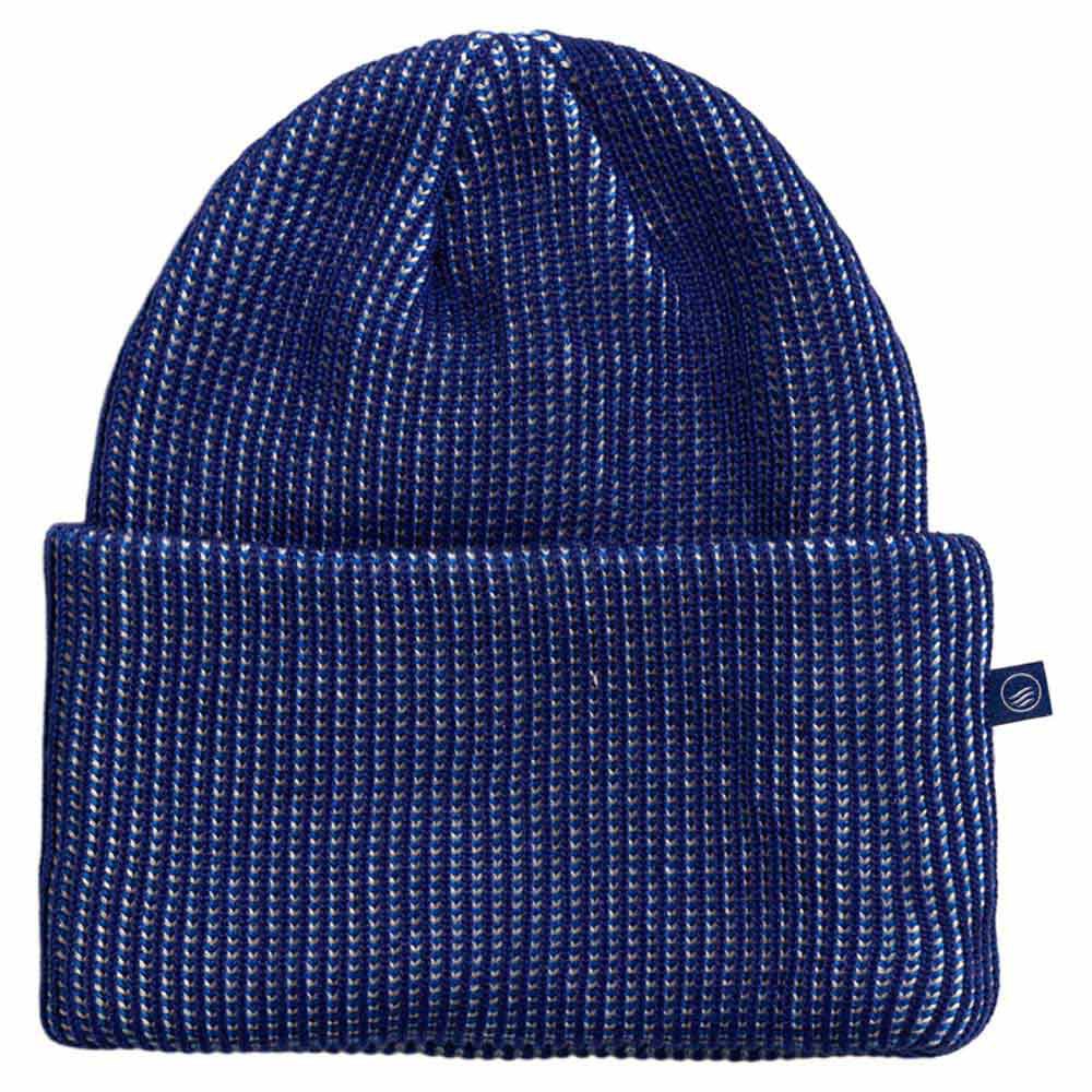 united by blue recycled waffle beanie bleu  homme