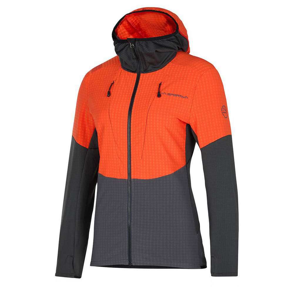 la sportiva session tech hoodie fleece orange s femme
