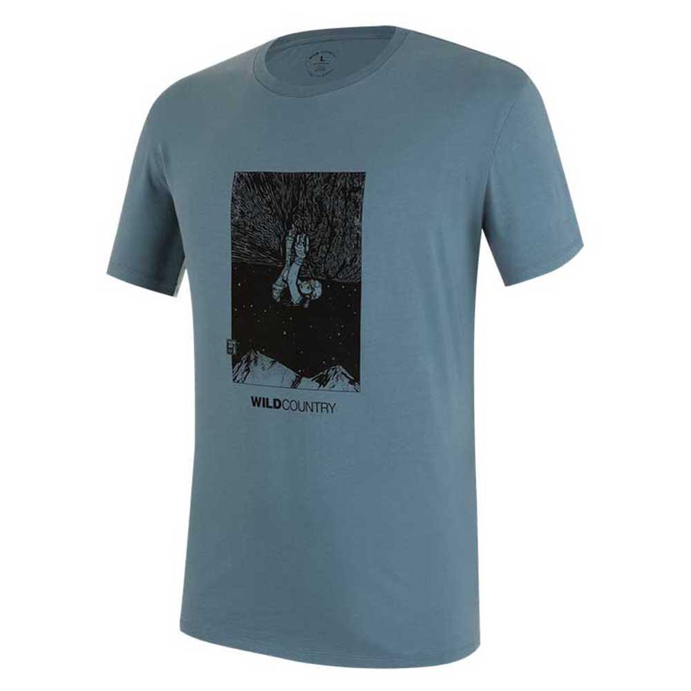 wildcountry flow short sleeve t-shirt bleu l homme