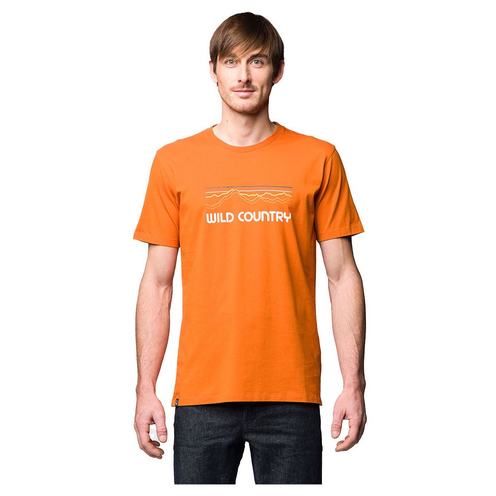 wildcountry friends short sleeve t-shirt orange m homme