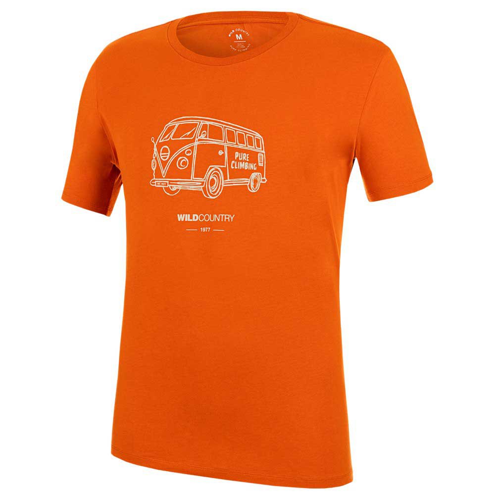 wildcountry stamina short sleeve t-shirt orange m homme