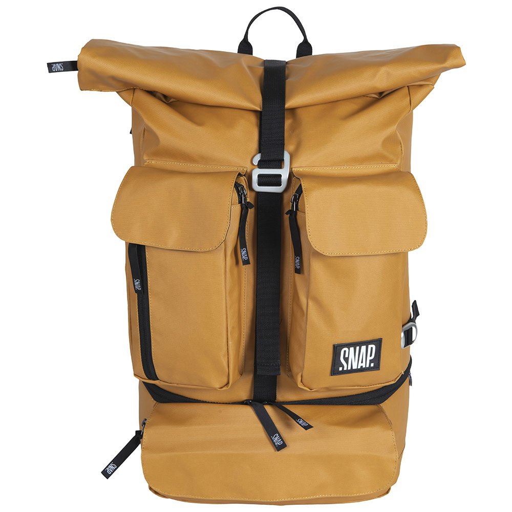snap climbing roll top cargo 29l backpack jaune