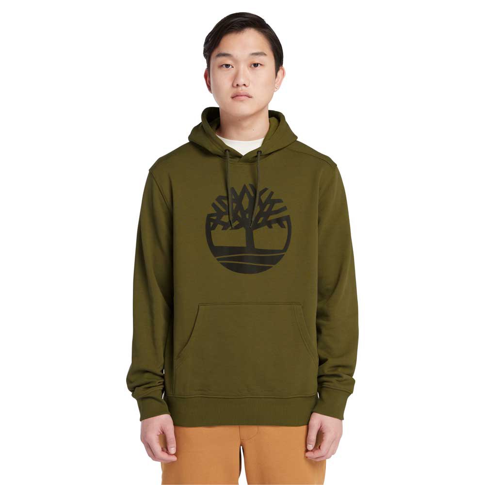 timberland core tree logo pull over hoodie vert m homme