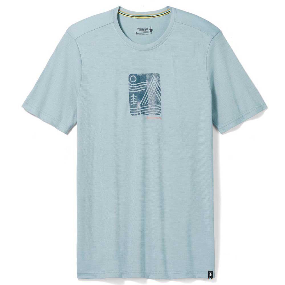 smartwool mountain breeze short sleeve t-shirt bleu s homme