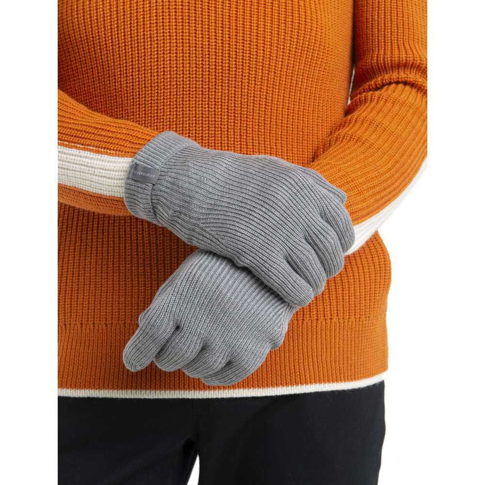 icebreaker rixdorf merino gloves orange xs homme